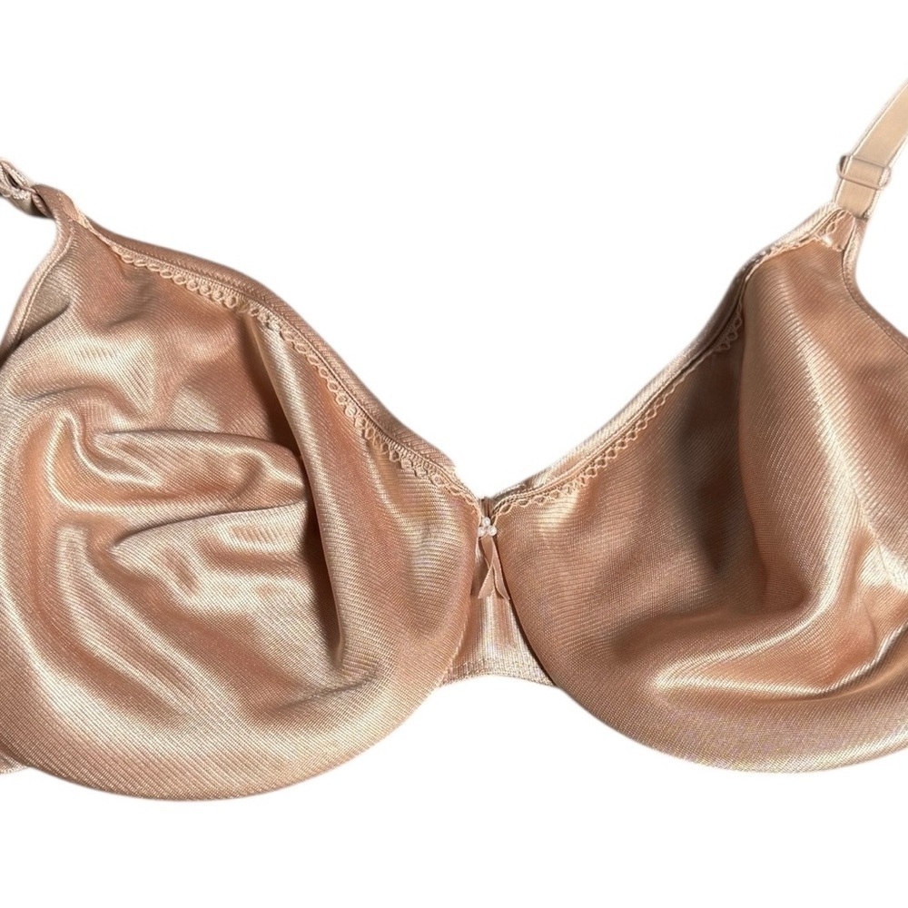 Wacoal Retro Chic Full Coverage Underwire Bra 38D Nude Satin 851115